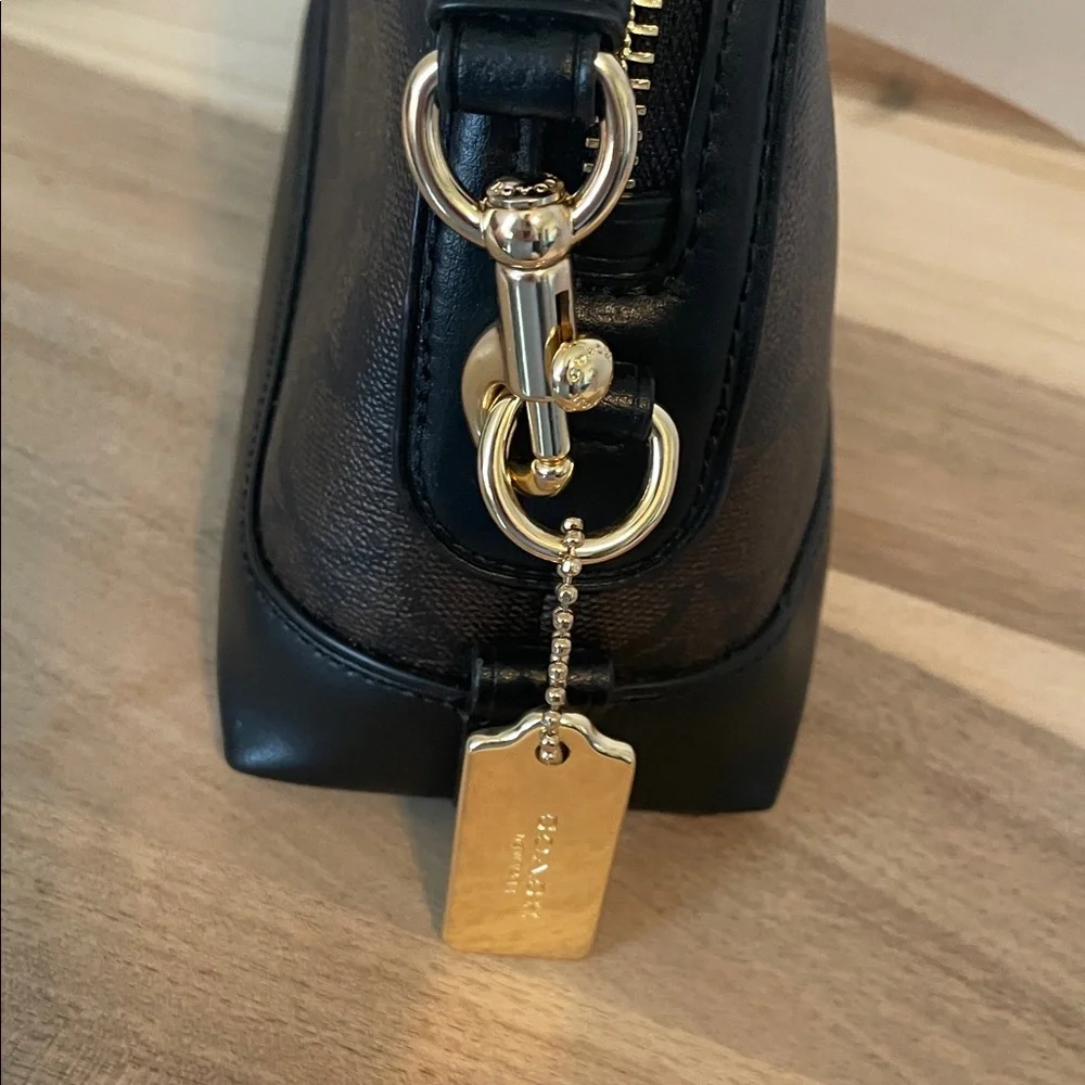 Coach Brown and Black Signature Dome Crossbody Handbag and Wallet - Picture 8 of 16